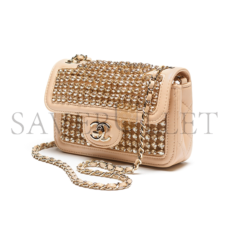 Ch*el master mini diamante classic flap bag as4961 (16*13*4.5cm)